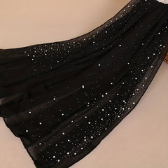 Faux Pearl Decor Scarf Solid Headscarf Hijab Women Bandana