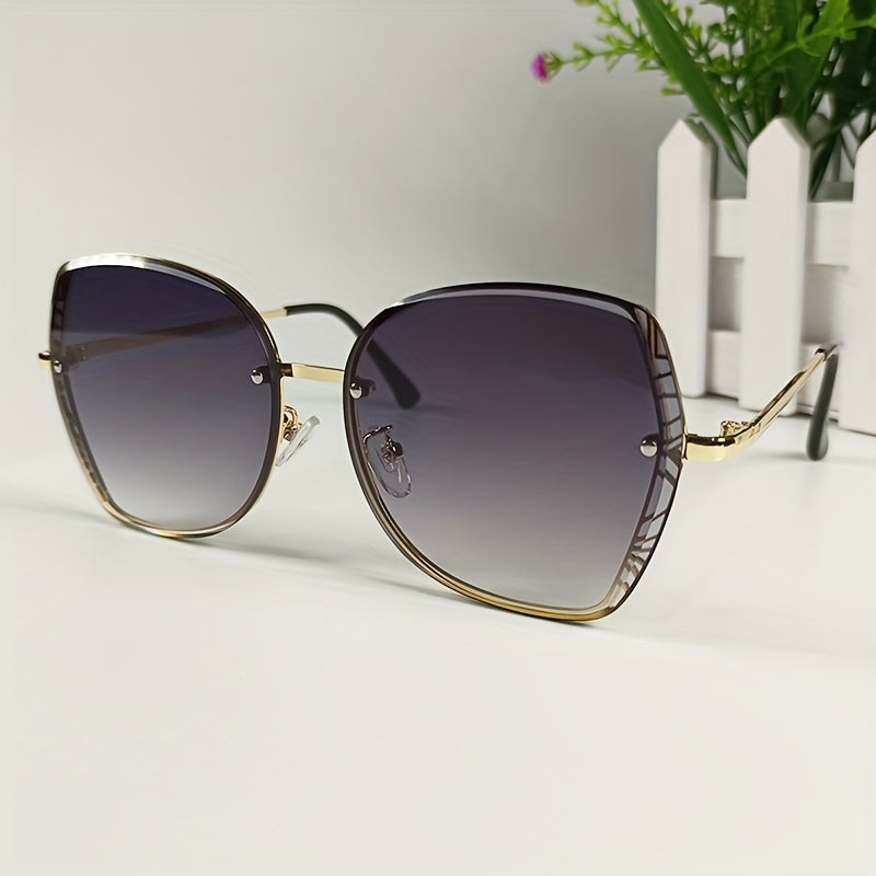 Men's Gradient Sunglasses Metal Frame Outdoor Travel Hiking Sunglasses