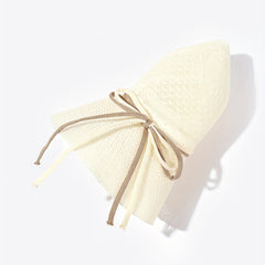 Crochet Sun Hat Hollow Out Basin Hat Rope Bowknot Travel Beach Hat