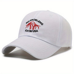 Coconut Tree Embroidered Sunblock Hat Couple Cap