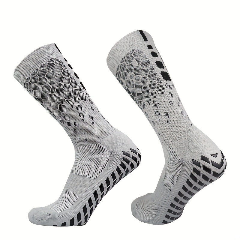 Non-slip Silicone Bottom Football Socks Mid Calf Breathable Soccer Socks