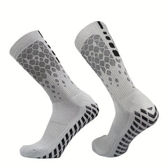 Non-slip Silicone Bottom Football Socks Mid Calf Breathable Soccer Socks
