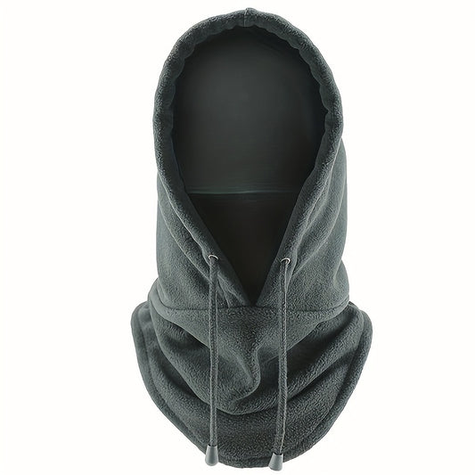 Winter Windproof Hood with Ear Protection and Neck Cover Warm Plush Skiing Mask
