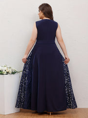 Maxi Formal Party Dress With Belt