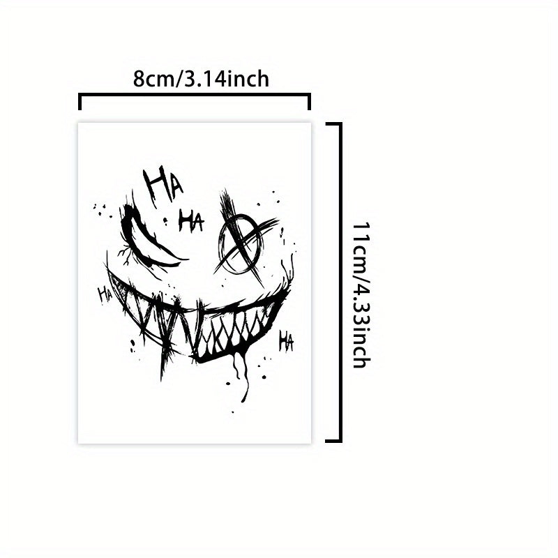 Realistic Smile Temporary Tattoo Stickers Waterproof Long Lasting 7-14 Days