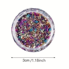 20 Metallic Crystal Chips Sprinkles for Resin Nail Art and DIY Crafts