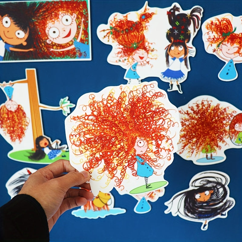21pcs Felt Set No Curly Hair Book Theater Props Interactive Toy