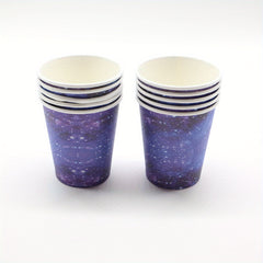 Galaxy Party Supplies Set Solar System Paper Plates Cups Napkins For 24