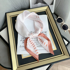 70cm Dot Print Bandana Solid Satin Square Scarf Silk Neckerchief