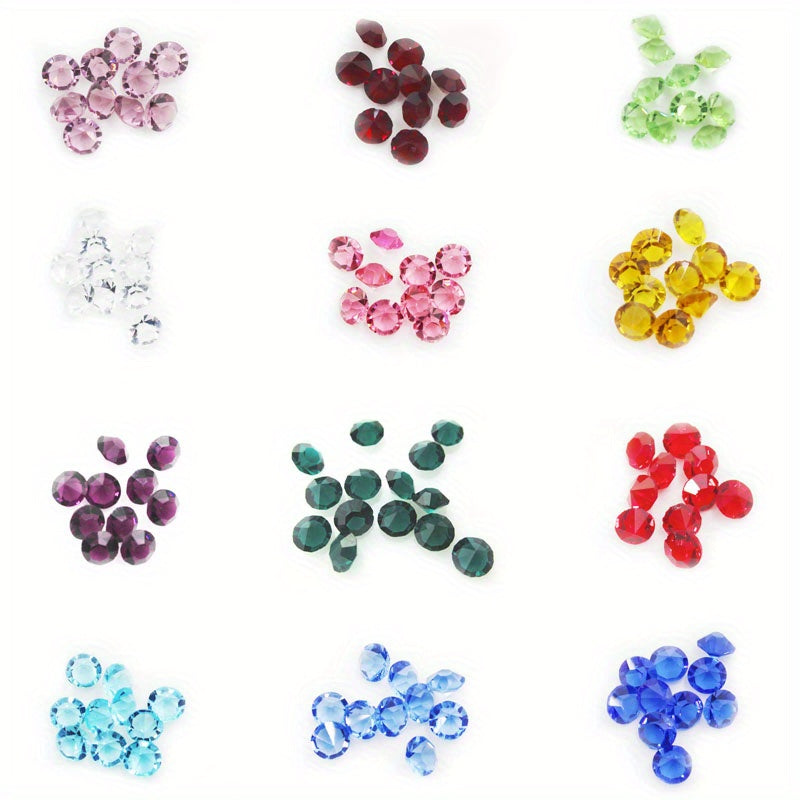 120 Pcs Birthstones Glass Crystal Jewelry Accessories