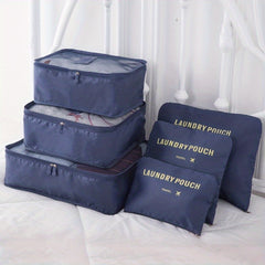 6pcs Travel Storage Bag Set Clothing & Lingerie Laundry Organizer
