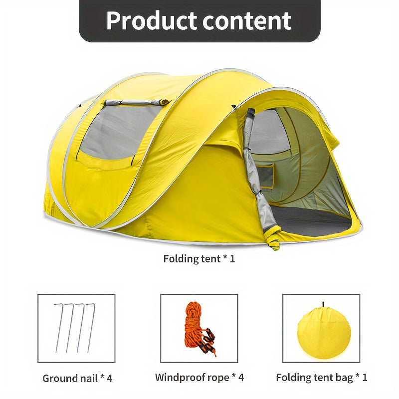 Waterproof Automatic Camping Tent for 3-6 People