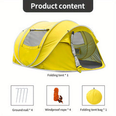 Waterproof Automatic Camping Tent for 3-6 People