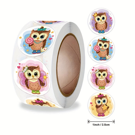500pcs Cartoon Owl Sealing Stickers for Gift Packaging