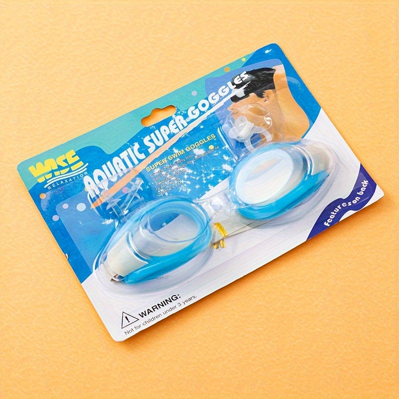 Waterproof Swimming Goggles High Definition Goggles with Replaceable Nose Pads