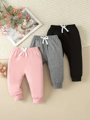 3pcs Baby Boys Casual Elastic Waist Sports Pants for Spring Autumn