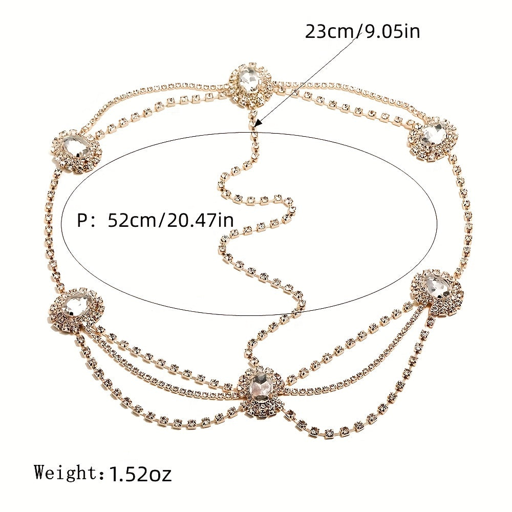 Rhinestone Bridal Head Chain Wedding Headband Hair Accessory
