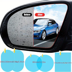 2pcs Car Rearview Mirror Protective Film Waterproof Glass Stickers