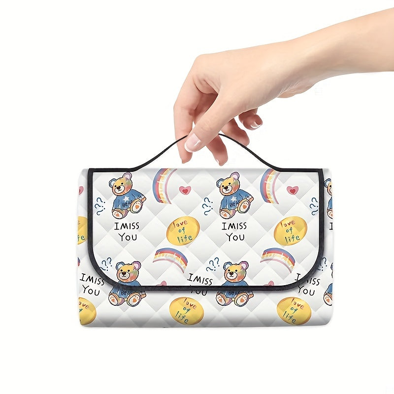 Cartoon Portable Picnic Mat Waterproof Beach Blanket