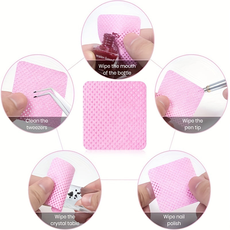 Lint Glue Cleaning Pads Non Woven Eyelashes Nail Polish Makeup Remover Wipes