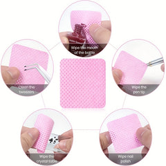Lint Glue Cleaning Pads Non Woven Eyelashes Nail Polish Makeup Remover Wipes