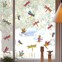 3pcs Dragonfly Window Decal Self adhesive Removable PVC Sticker