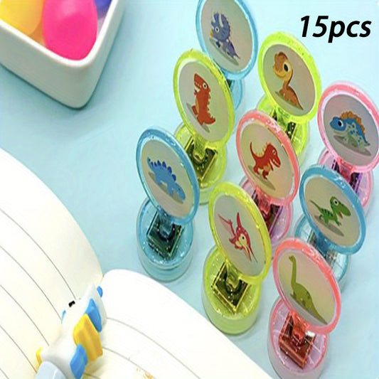 15pcs Kids Animal Dinosaur Seal Stamp Creative Toy Random