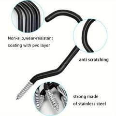 6pcs Bike Storage Hook Heavy Duty Wall Mount Rack Large Screw for Garage