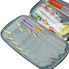 Knitting Needles Storage Bag With Handle Empty Zipper Organizer Bag