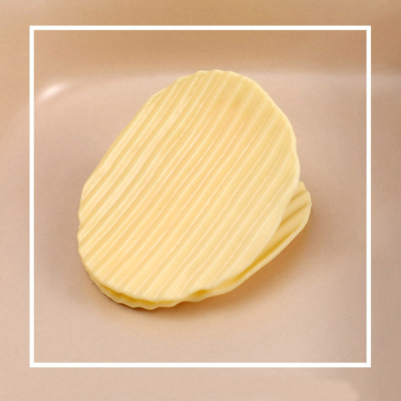 2pcs Potato Chip Shape Folder Snack Bag Sealing Clip Keep Bills & Snacks Secure