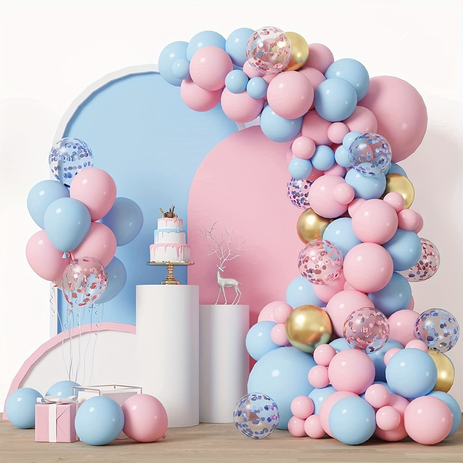 130pcs Pink Balloon Garland Arch Kit Baby Shower Gender Reveal Decorations