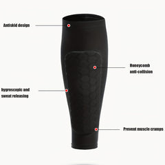 Honeycomb Pad Calf Compression Sleeve for Soccer Anti Collision