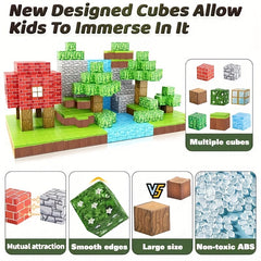 100 Magnetic Building Blocks Creative DIY 3D Puzzle Toy Kit for Christmas