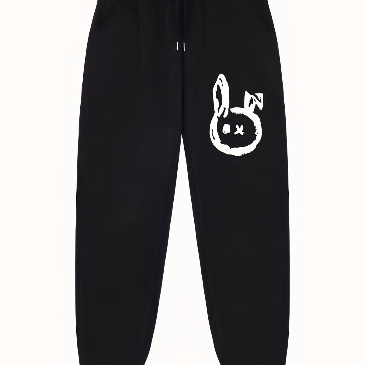 Rabbit Pattern Joggers Loose Fit Drawstring Pants