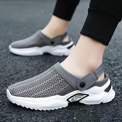 Men's Hollow Out Slip On Mules Breathable Summer Sandals