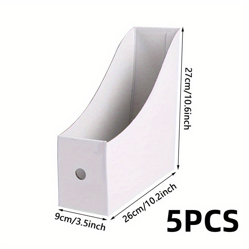 5pcs File & Folder Holder Cardboard Magazine Storage Box