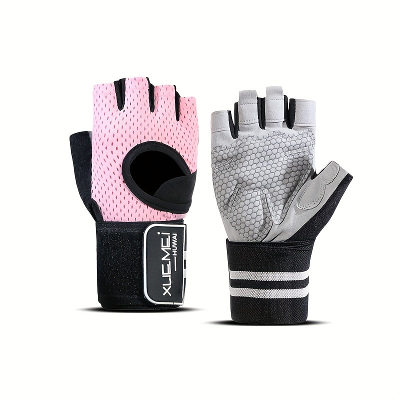 Adjustable Sport Training Gloves - Half Finger Anti Slip Gloves