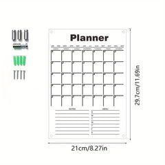 Acrylic Transparent Planner Message Board with Nails