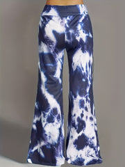  Women's Stretch Tie Dye Fitness Flared Leg Pants