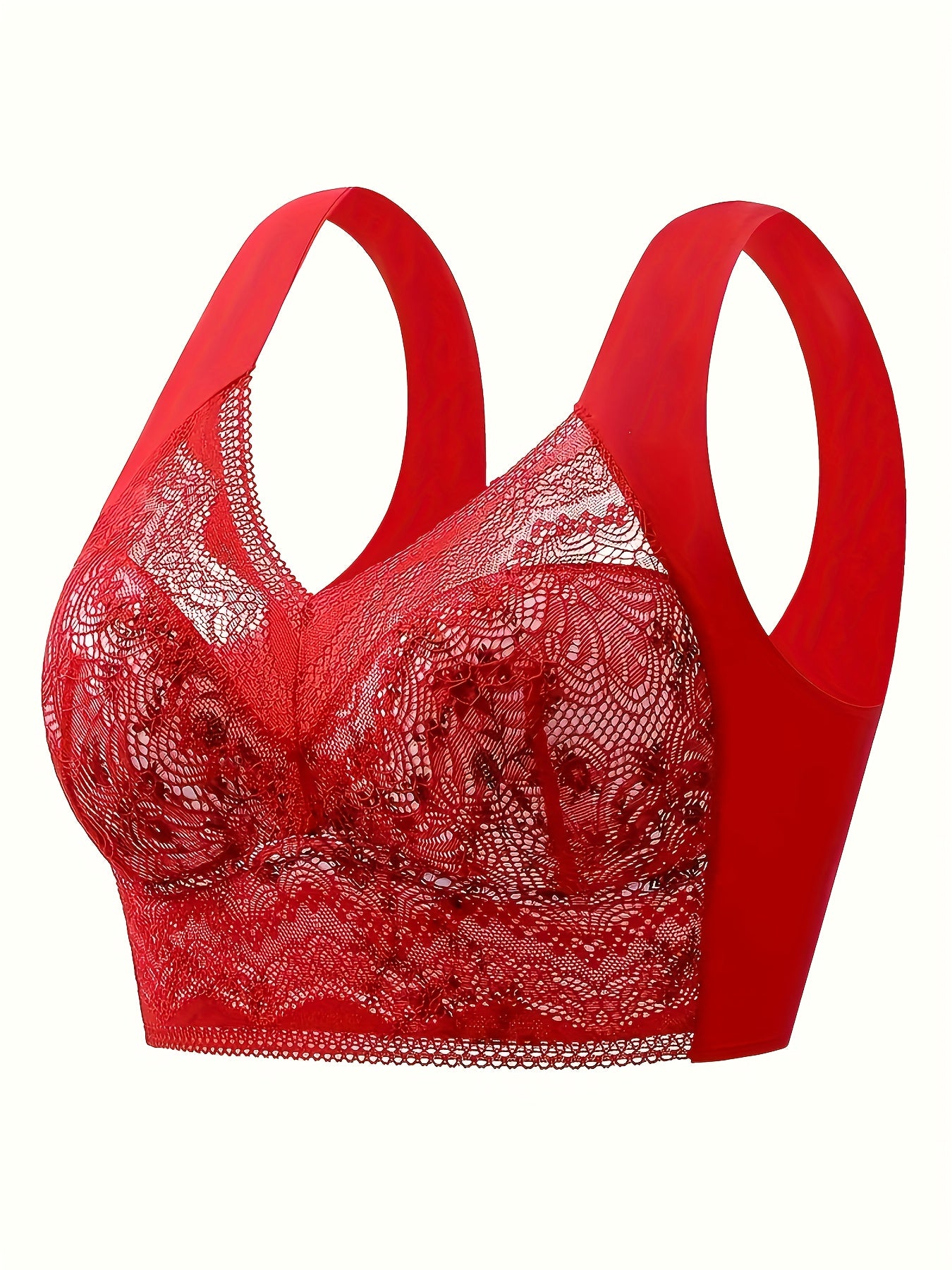 3pcs Lace Wireless Push Up Bras Comfy Women's Lingerie