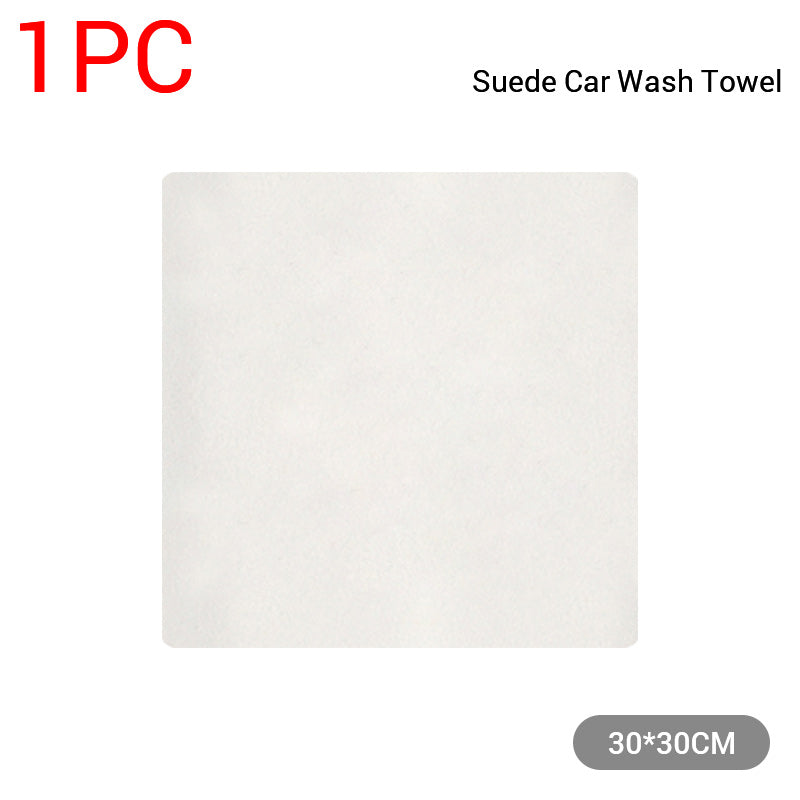 3Pcs Chamois Car Cleaning Towel Sheepskin Quick Drying Absorbent Cloth