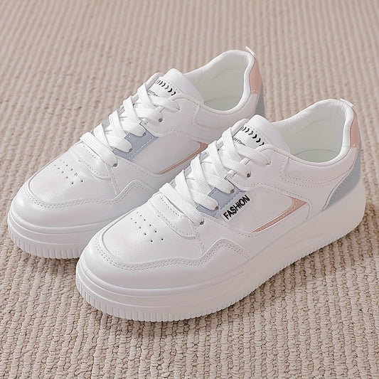 Women's Colorblock Sneakers Low Top Lace Up Walking Shoes