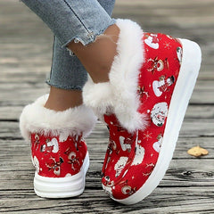 Women's Christmas Snow Boots Plush Comfort & Warmth