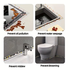Beauty Seam Stickers Waterproof Kitchen Sink Mildew-proof Dish Gap Toilet Strip
