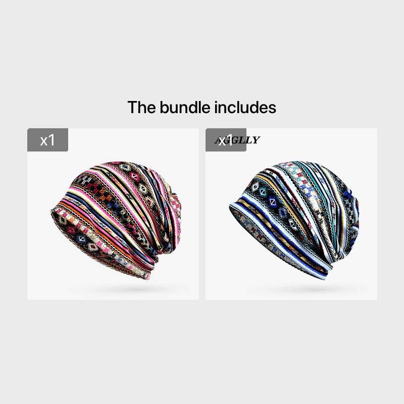 Men Knitted Beanie Cap Loose Melon Cuff Hat