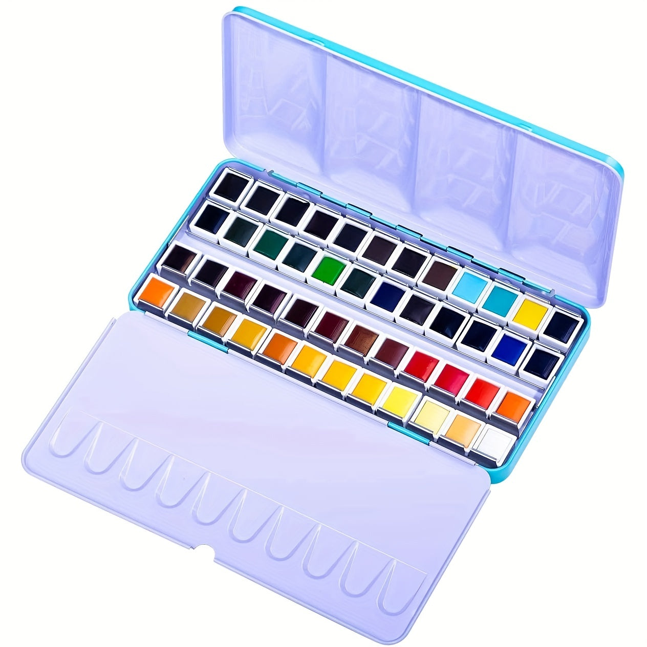 Professional Watercolor Paints Set - 48 Colors Tin Box Water Pigment