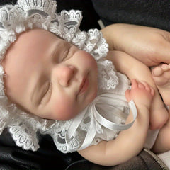 Realistic Silicone Baby Doll with Open Mouth Soft Touch Reborn Doll - Pascale
