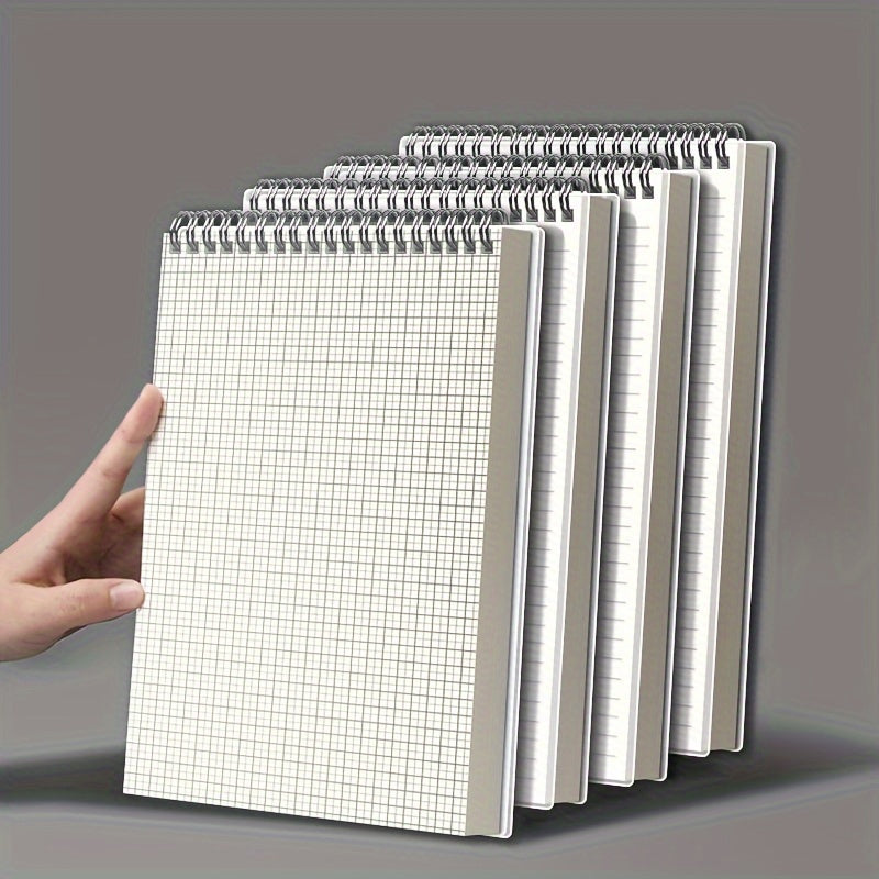 A5 Grid Lined Notebook Softcover Red Journal