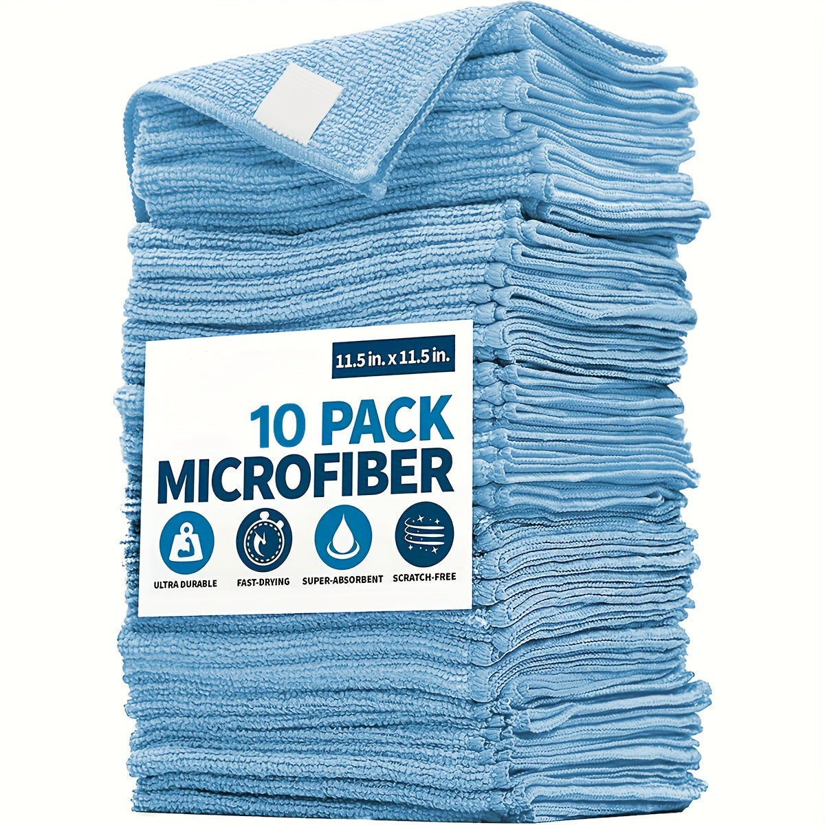 Microfiber Flat Towel Set - Quick Drying Absorbent Soft