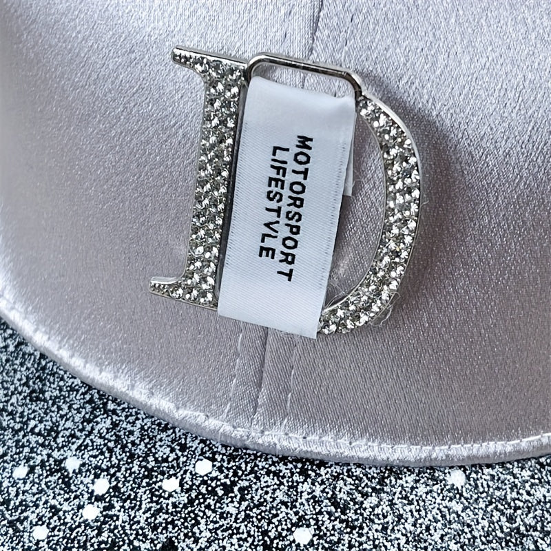 Glitter Bright Baseball Cap D Label Decor Solid Couple Sun Hat